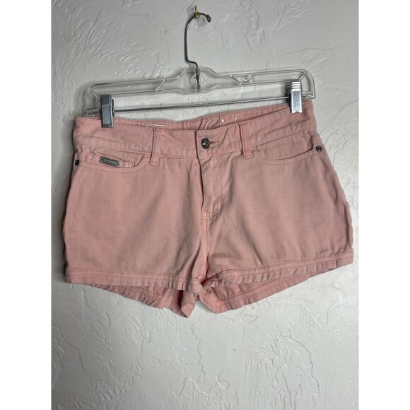 EUC Farm Girl Denim Shorts Pink Junior Size 1 - Picture 1 of 9